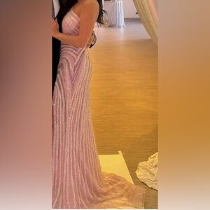 Elegant Pink Evening Gown